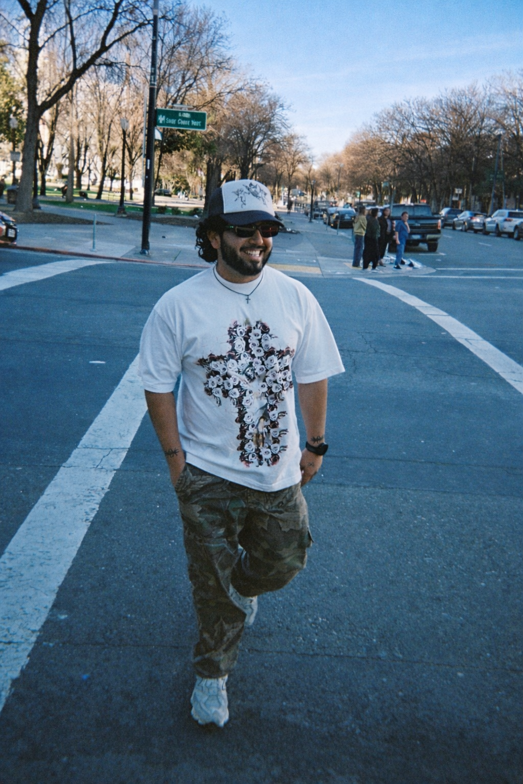 Flower Cross Tee (White)