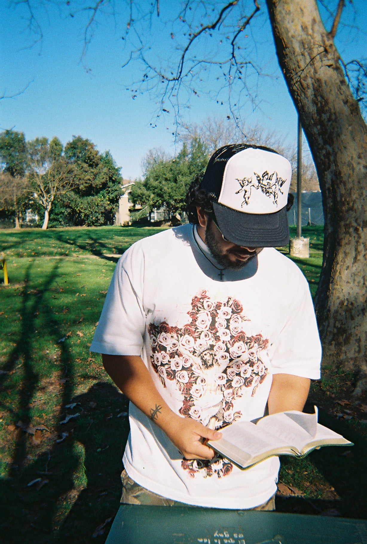 Flower Cross Tee (White)