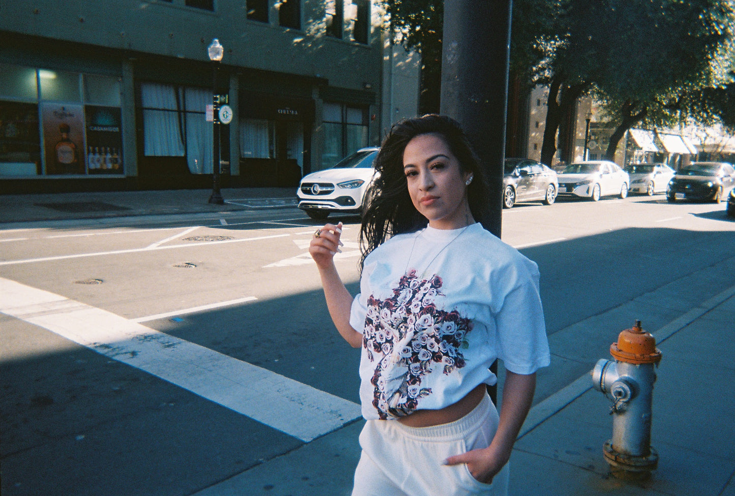Flower Cross Tee (White)
