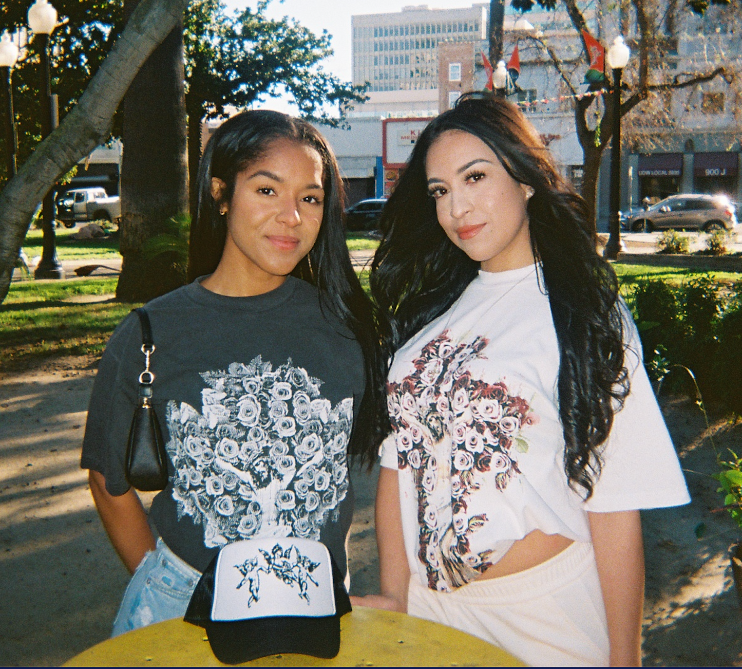 Flower Cross Tee (Vintage Black)